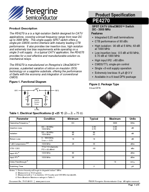 4270 Datasheet PDF Peregrine Semiconductor