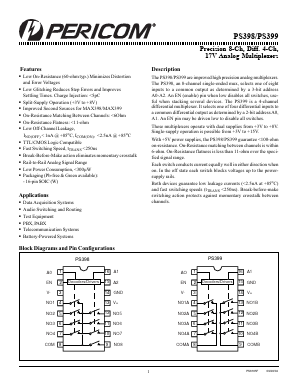 PS398 Datasheet PDF Pericom Semiconductor