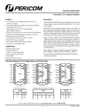 PS381 Datasheet PDF Pericom Semiconductor