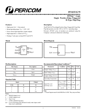 PI74ST1G79 Datasheet PDF Pericom Semiconductor