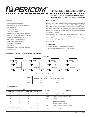 PI5A4595ACX Datasheet PDF Pericom Semiconductor