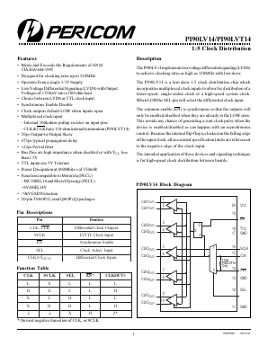 PI90LV14Q Datasheet PDF Pericom Semiconductor