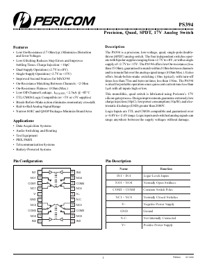 PS394EPP Datasheet PDF Pericom Semiconductor