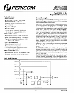 PI74FCT162H501TV Datasheet PDF Pericom Semiconductor