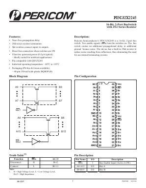 PI5C32X2245 Datasheet PDF Pericom Semiconductor