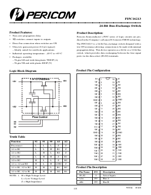 PI5C16213V Datasheet PDF Pericom Semiconductor