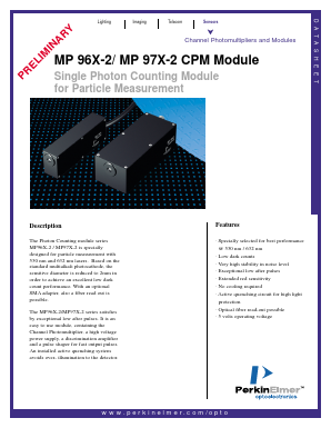 MP962-2 Datasheet PDF PerkinElmer Inc