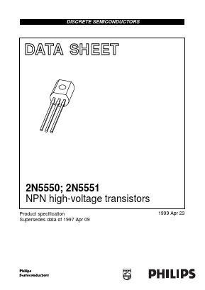 2N5550 Datasheet PDF Philips Electronics