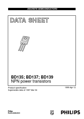 BD135 Datasheet PDF Philips Electronics
