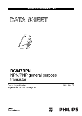 BC847BPN Datasheet PDF Philips Electronics