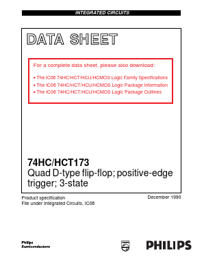 74HC173 Datasheet PDF Philips Electronics