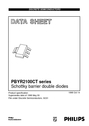 PBYR2100CT Datasheet PDF Philips Electronics