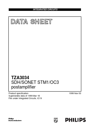 TZA3034 Datasheet PDF Philips Electronics