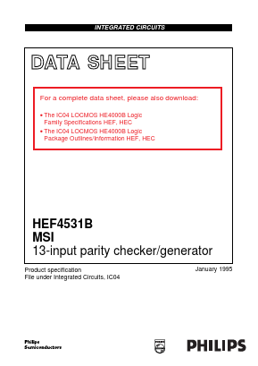 HEF4531 Datasheet PDF Philips Electronics