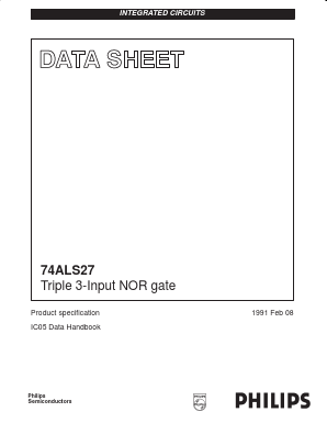 N74ALS27D Datasheet PDF Philips Electronics