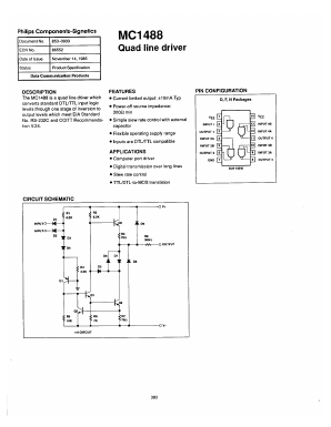 MC1488D Datasheet PDF Philips Electronics