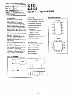 82S123 Datasheet PDF Philips Electronics