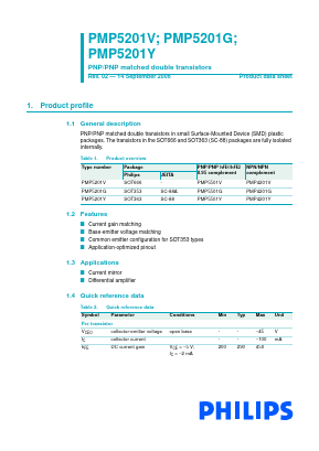 PMP5201G/T3 Datasheet PDF Philips Electronics