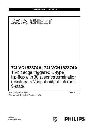 74LVCH162374ADL Datasheet PDF Philips Electronics