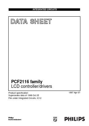 PCF2116XU/12 Datasheet PDF Philips Electronics