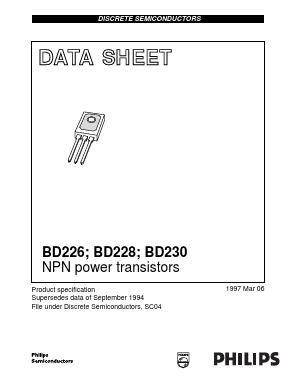 BD226 Datasheet PDF Philips Electronics