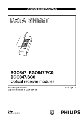 BGO847_FC0 Datasheet PDF Philips Electronics