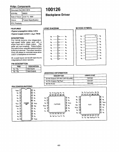 100126F Datasheet PDF Philips Electronics