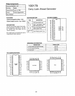 100179F Datasheet PDF Philips Electronics