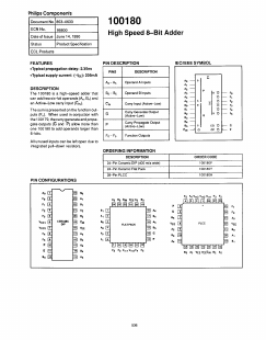 100180F Datasheet PDF Philips Electronics