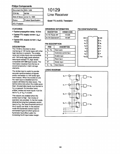 10129F Datasheet PDF Philips Electronics