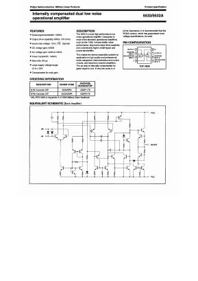 5532A/BPA Datasheet PDF Philips Electronics