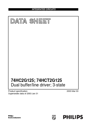 74HC2G125 Datasheet PDF Philips Electronics