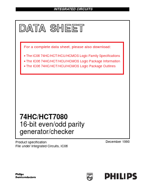 74HCT7080D Datasheet PDF Philips Electronics
