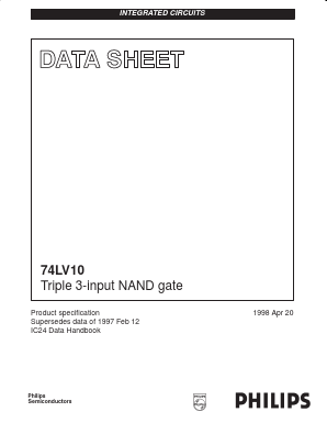 74LV10N Datasheet PDF Philips Electronics