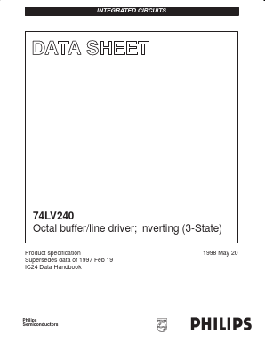 74LV240 Datasheet PDF Philips Electronics
