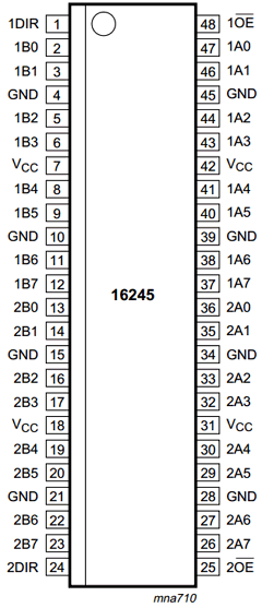 74LVCH16245AEV,157 Datasheet PDF Philips Electronics