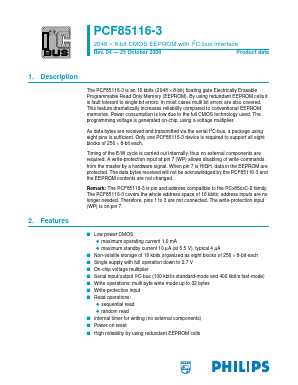 PCF85116-3P/01 Datasheet PDF Philips Electronics
