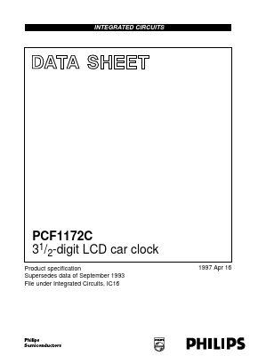 PCF1172CT Datasheet PDF Philips Electronics