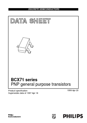BCX71 Datasheet PDF Philips Electronics