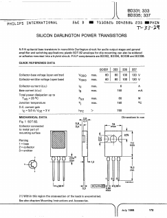 BD331 Datasheet PDF Philips Electronics