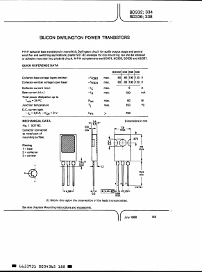 BD332 Datasheet PDF Philips Electronics