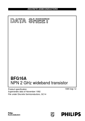 BFG16A Datasheet PDF Philips Electronics