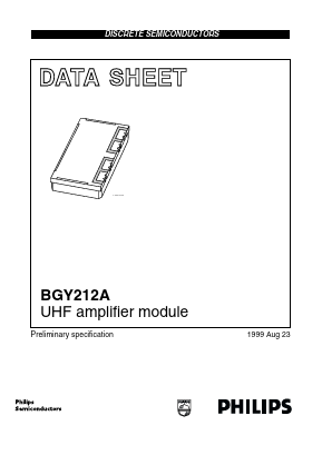 BGY212 Datasheet PDF Philips Electronics