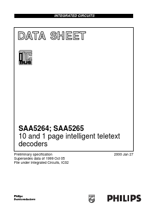 SAA5264 Datasheet PDF Philips Electronics