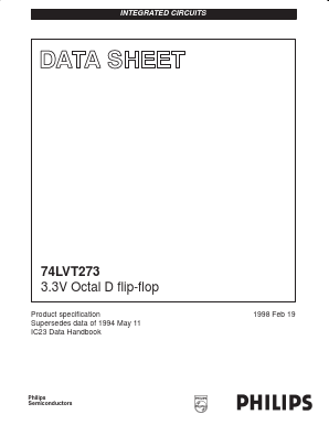 74LVT273DB Datasheet PDF Philips Electronics
