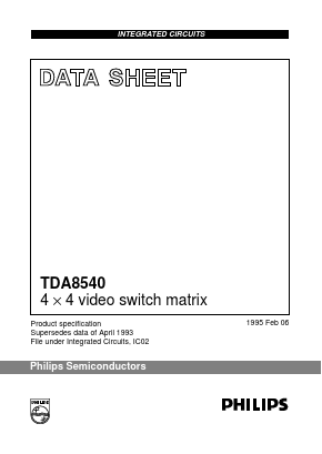 TDA8540T Datasheet PDF Philips Electronics