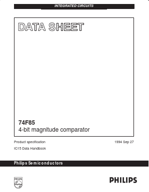 N74F85D Datasheet PDF Philips Electronics