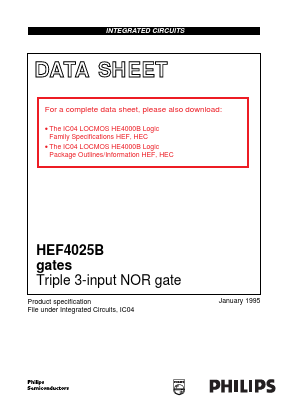 HEC4025BTD Datasheet PDF Philips Electronics