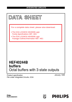 HEC40244BT Datasheet PDF Philips Electronics