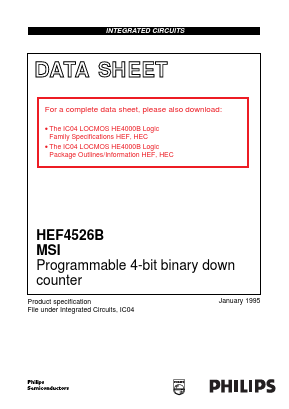 HEF4526BN Datasheet PDF Philips Electronics